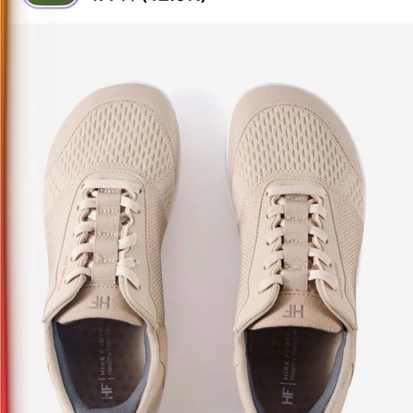 Hike footwear Women's Beige Sneakers Zero Drop Sole size 9/9.5 - Picture 2 of 16